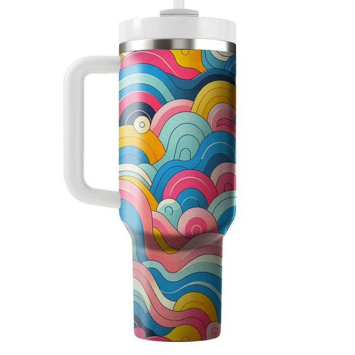 Bright Abstract Waves  Decorative Tumblers