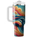 Sunset Waves Retro  Tumbler Cups