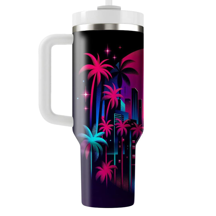 Bright Miami Nights  Tumblers With Lids