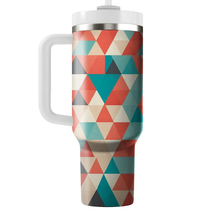 Triangle Patchwork  Tumblers With Lids