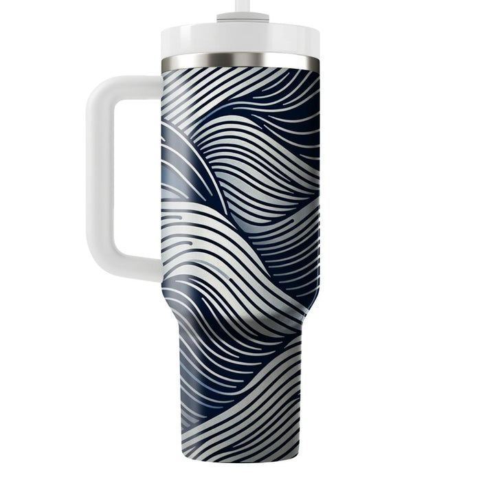 Stylish Wavy Lines  Tumblers With Lids