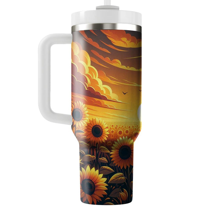 Sunset Sunflower  Unique Tumblers