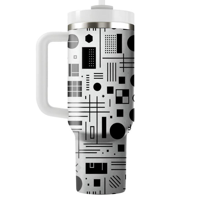 Sleek Line Art Pattern  Tumblers With Lids