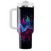 Bright Neon Waveforms  Custom Tumblers