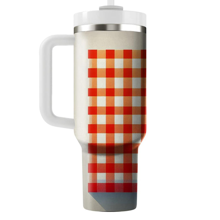 Charming Gingham Check  Custom Tumblers