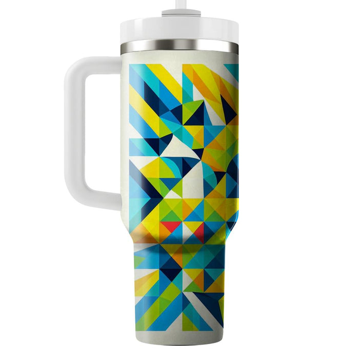 Vivid Triangular Mosaic  Unique Tumblers