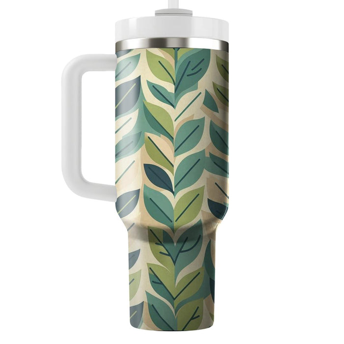 Soft Gradient Leaf Pattern  Travel Tumblers