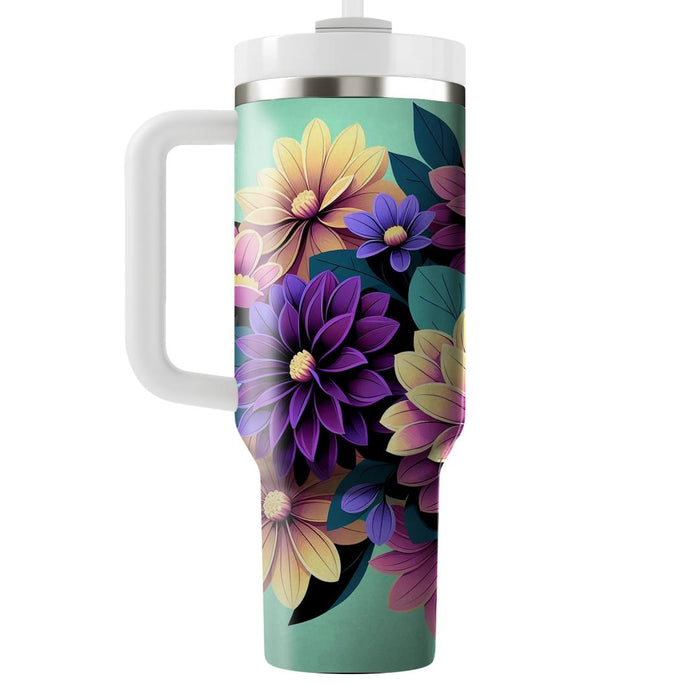 Whimsical Dahlia Dreams  Insulated Tumblers