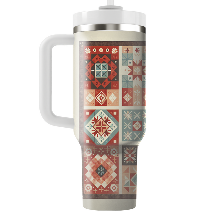 Retro Patchwork Quilt  Tumblers For Gifts