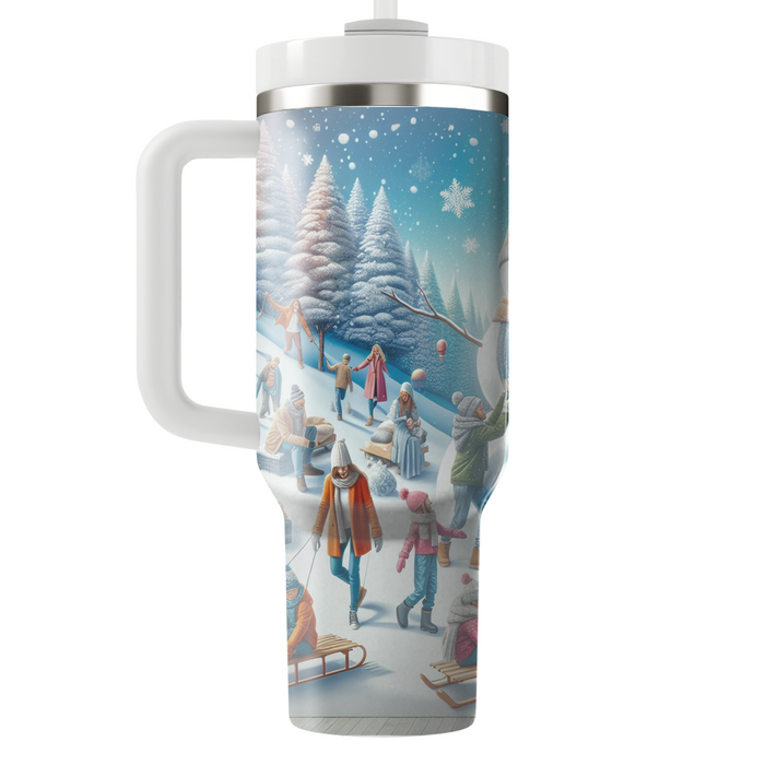 Winter Family Fun  Personalized Tumblers