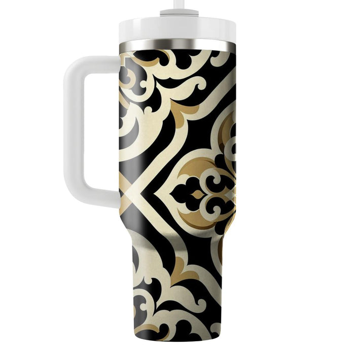 Geometric Quatrefoil Elegance  Decorative Tumblers