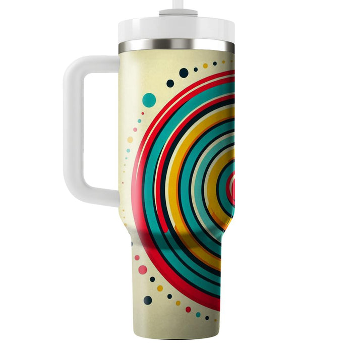 Retro Groove Circles  Custom Tumblers