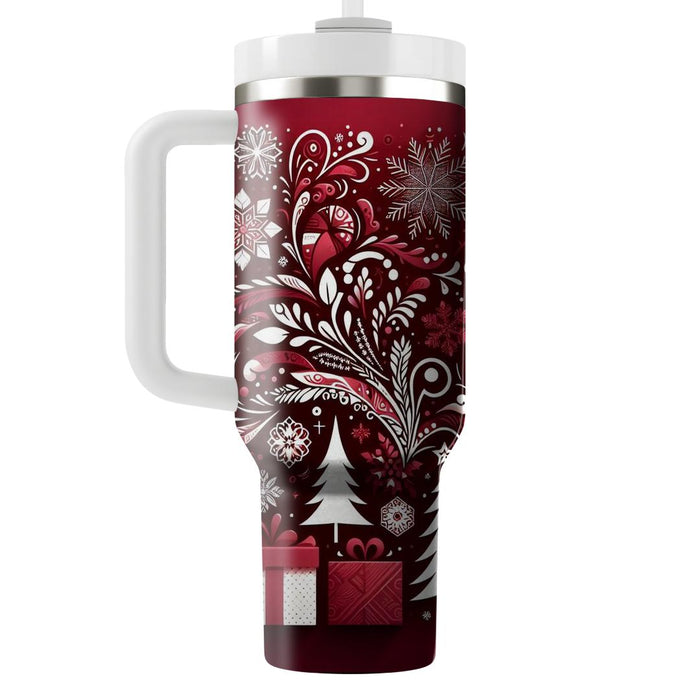 Winter Festive Patterns  Travel Tumblers