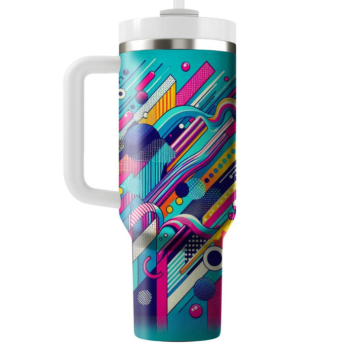 Vibrant 80s Patterns  Travel Tumblers