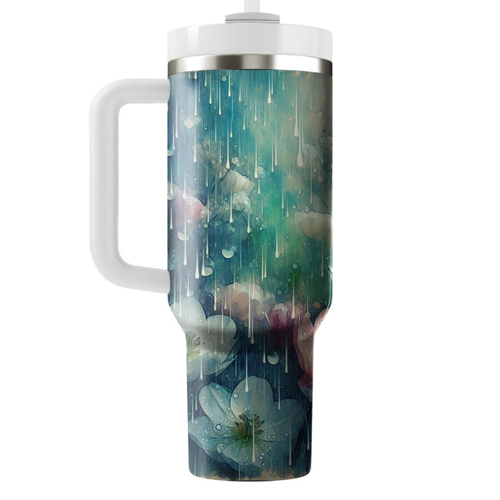 Spring Rain Dance Tumblers With Lids