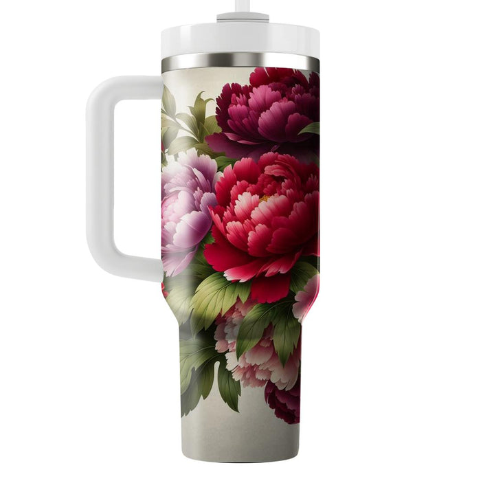 Vivid Peony Delight  Unique Tumblers