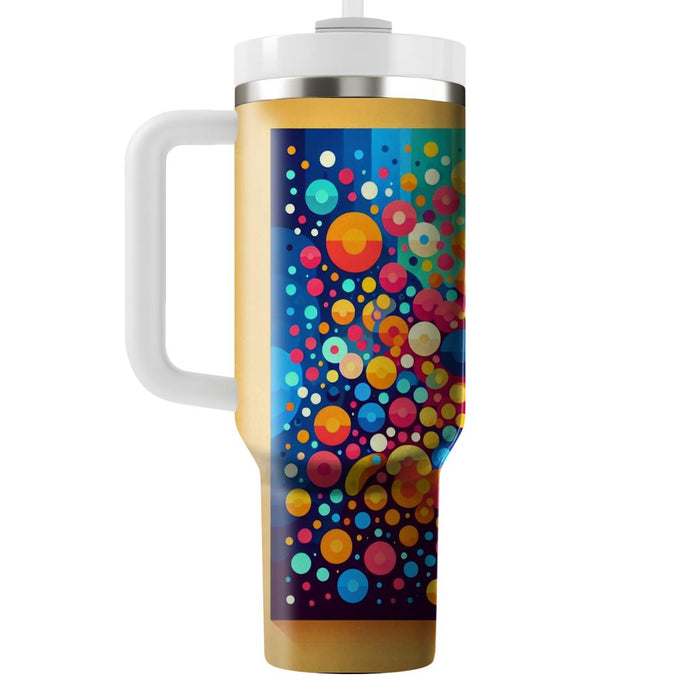 Whimsical Colorful Dots  Tumbler Cups