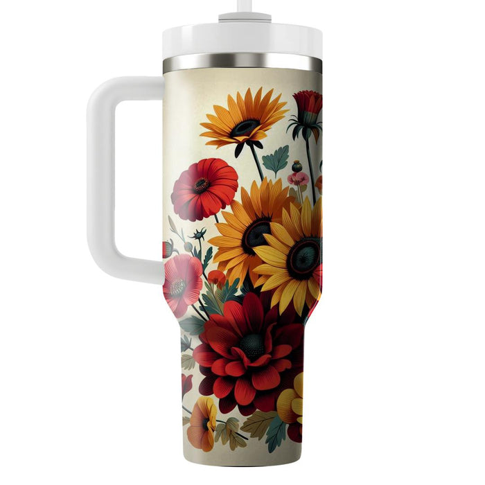 Bold Floral Fusion  Decorative Tumblers