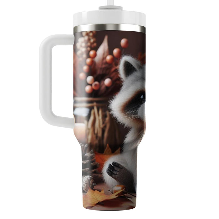 Whimsical Raccoon Adventures  Travel Tumblers