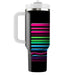 Retro Neon Stripes  Personalized Tumblers