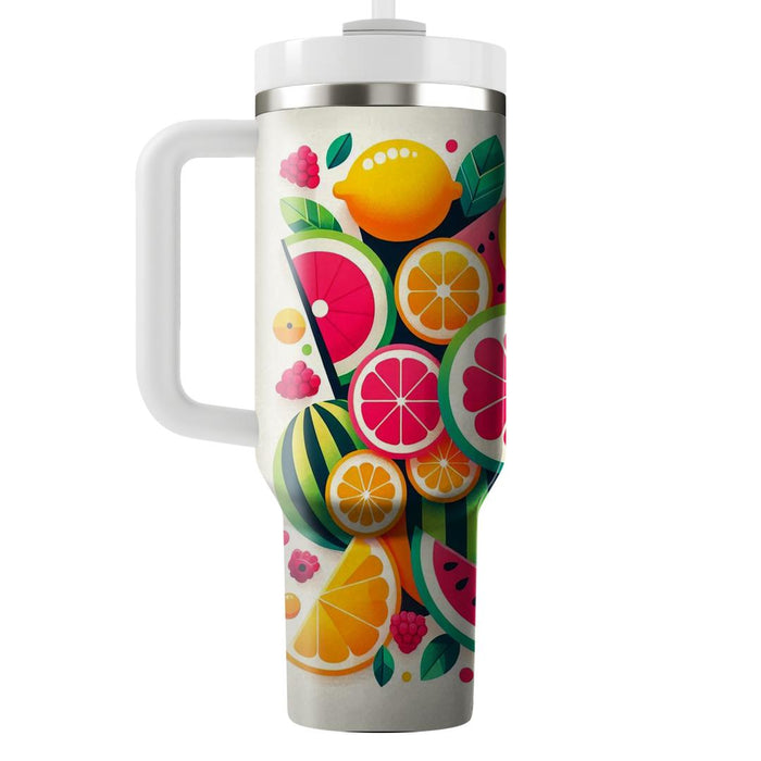 Bright Fruit Slice  Insulated Tumblers