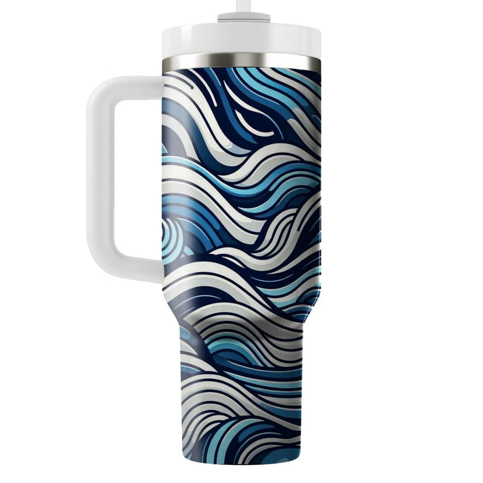 Abstract Illusion Waves  Tumblers With Lids