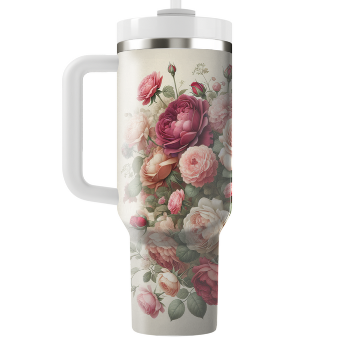 Vintage Rose Elegance  Custom Tumblers