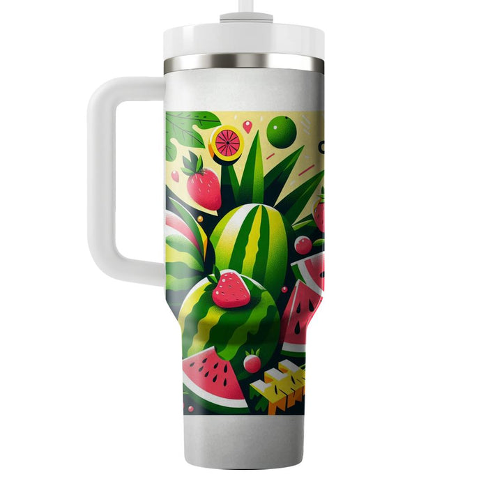 Vibrant Summer Fruits  Travel Tumblers