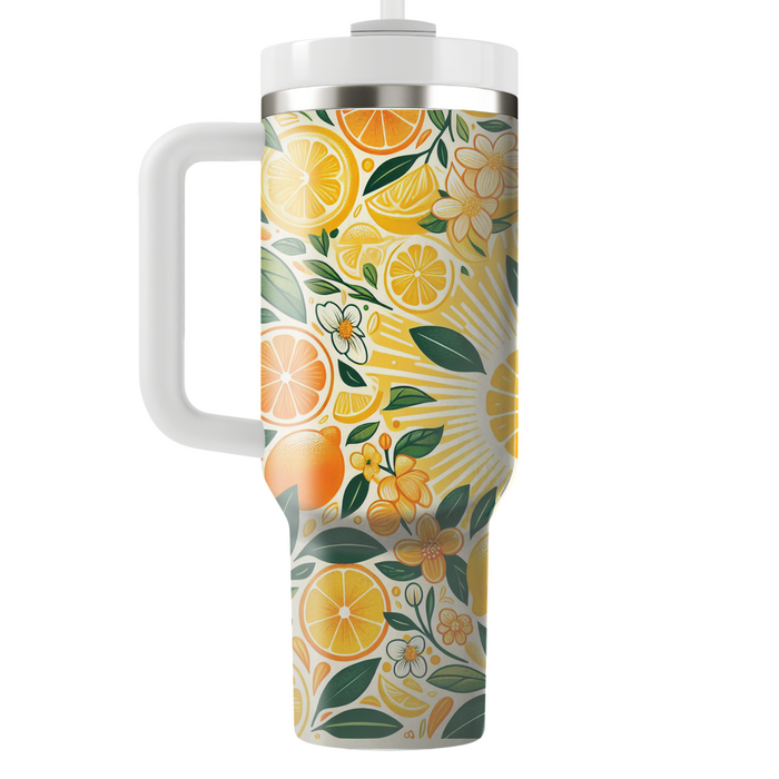 Sunny Citrus Blooms  Custom Tumblers