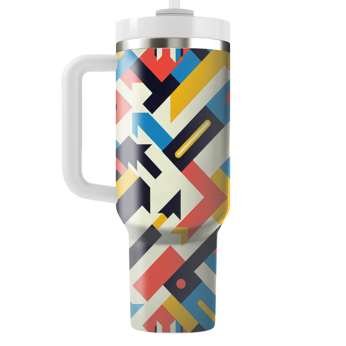 Geometric Arrow Pattern  Insulated Tumblers