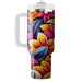 Vibrant Petal Pattern  Personalized Tumblers