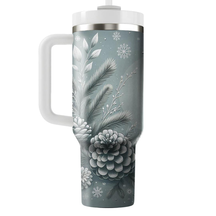 Winter Pine Cone Serenity  Travel Tumblers