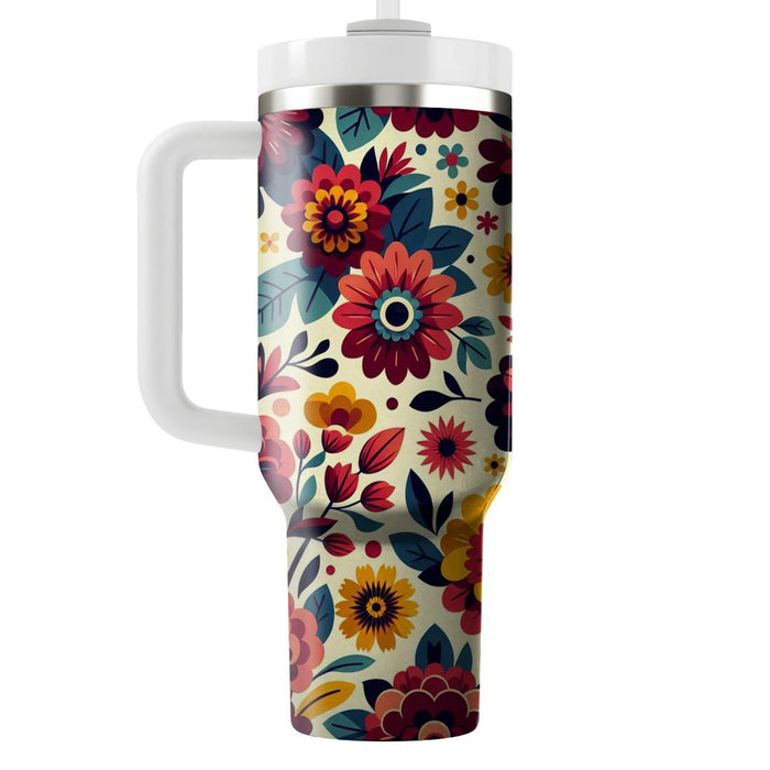 Bold Floral Bouquets  Insulated Tumblers