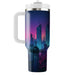 Sleek Synthwave Cityscape  Tumbler Cups