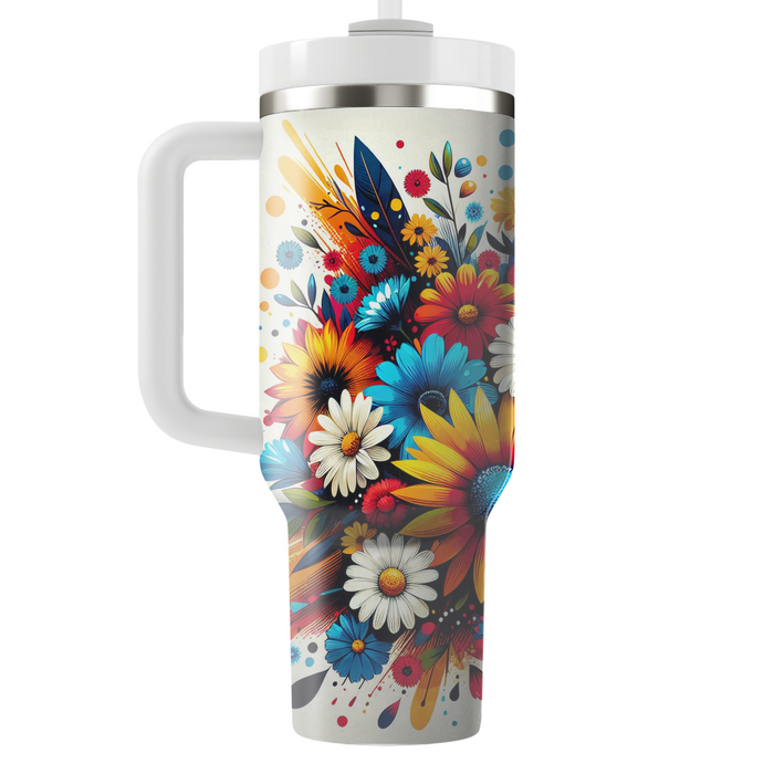 Floral Fantasy Burst  Custom Tumblers