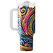 Retro Rainbow Swirl  Travel Tumblers