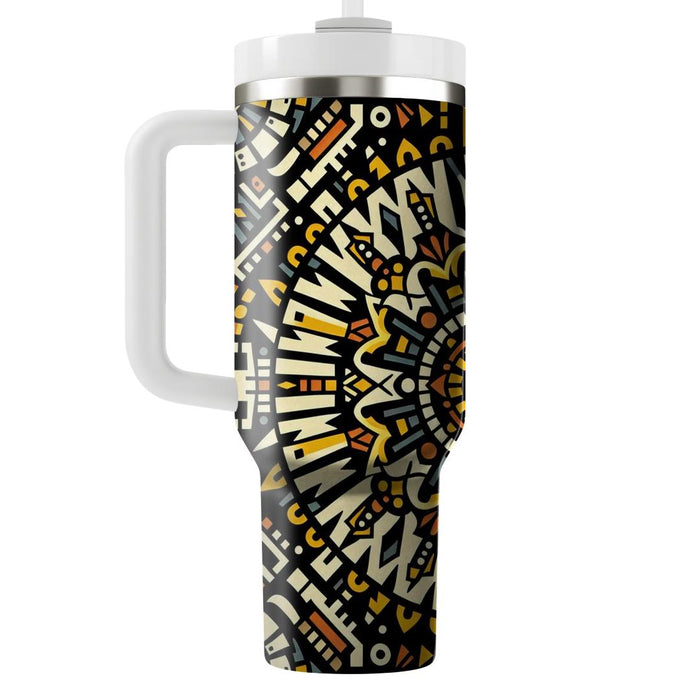 Aztec Sunburst Pattern  Insulated Tumblers