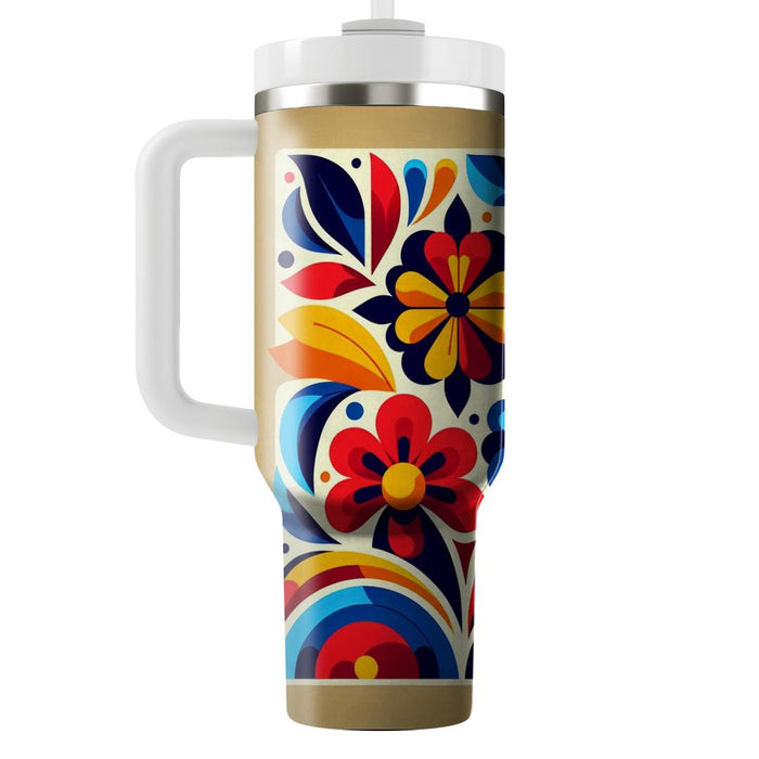 Retro Groovy Flowers  Custom Tumblers