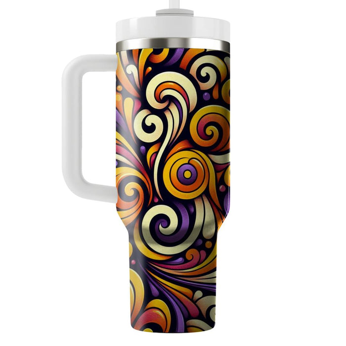 Whimsical Spiral Dance  Tumblers With Lids