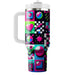 Vibrant Retro Checkered  Decorative Tumblers