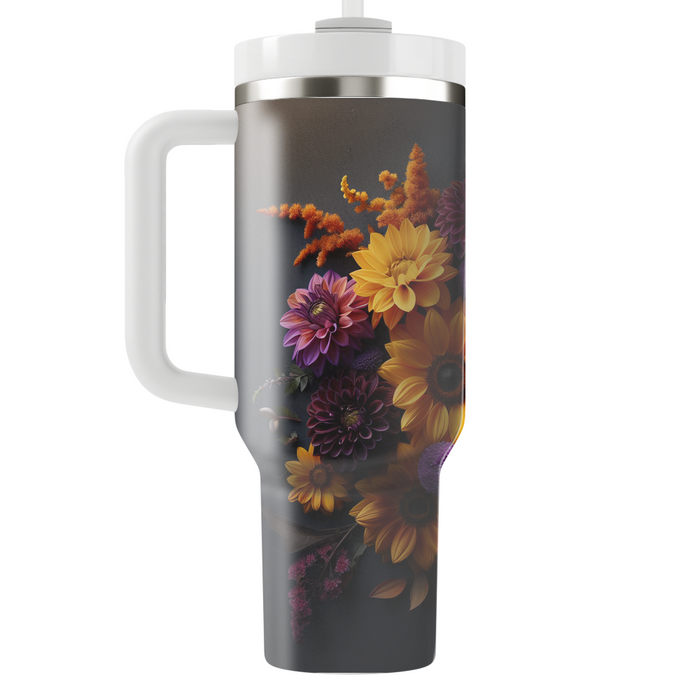 Sunset Bloom Fusion Tumbler Cups