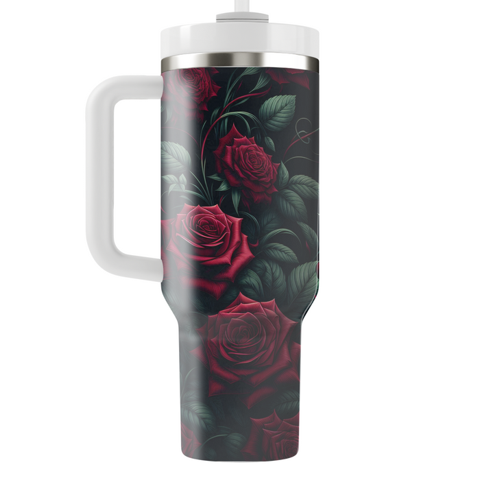 Sophisticated Floral Noir  Custom Tumblers