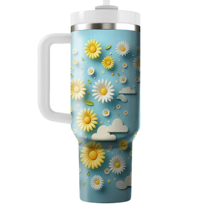 Whimsical Daisy  Tumbler Cups