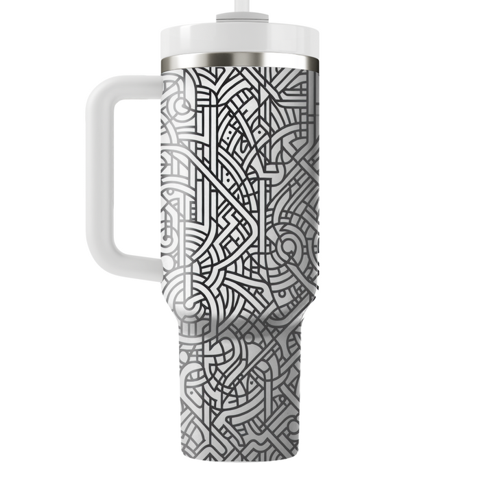 Abstract Line Art Tumbler Cups