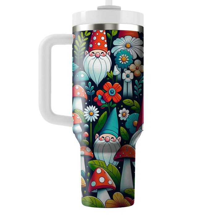 Whimsical Gnome Garden  Personalized Tumblers