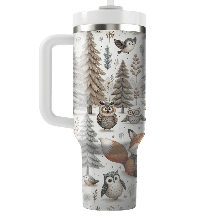 Winter Woodland Friends  Personalized Tumblers