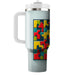 Geometric Puzzle Pattern  Personalized Tumblers