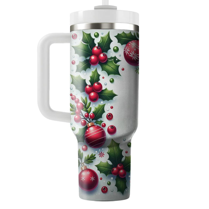 Winter Cranberry Festivity  Unique Tumblers