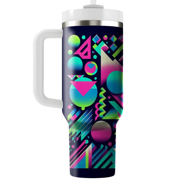 80s Geometric Fusion  Travel Tumblers