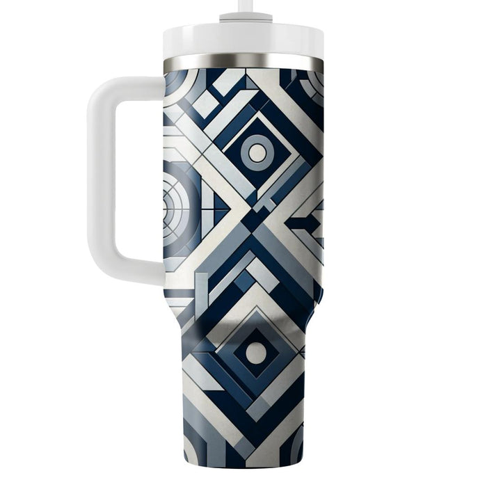 Twilight Geometric Reflection  Tumblers With Lids